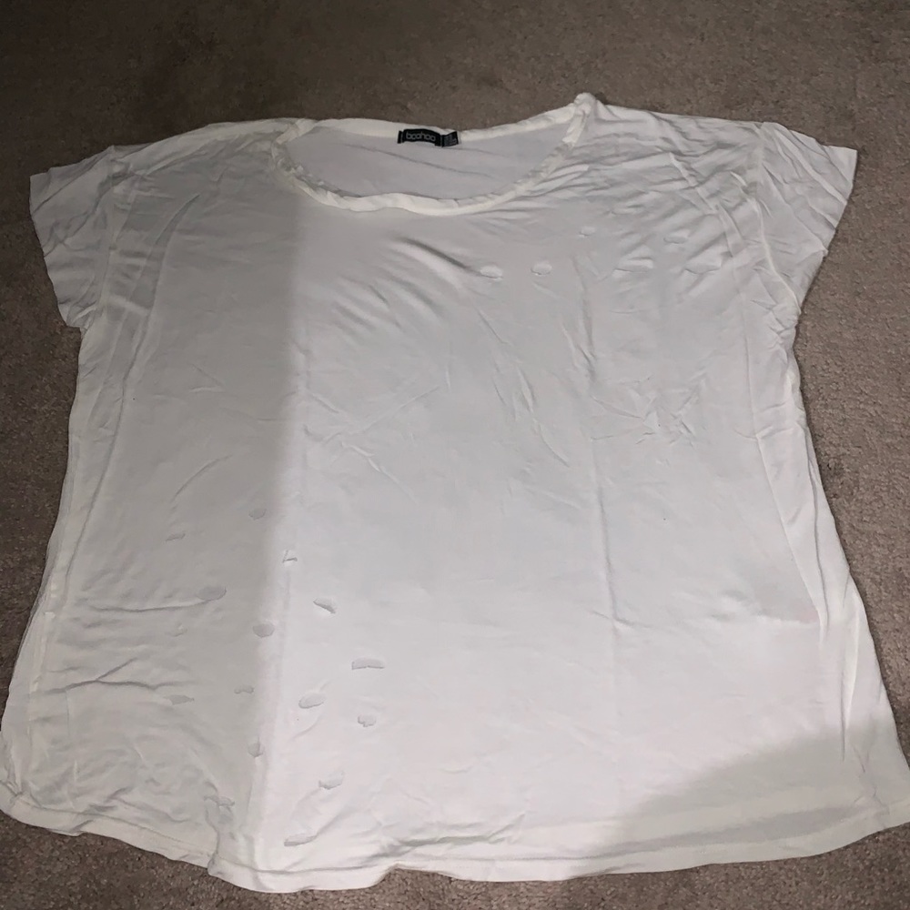 Boohoo distressed tee